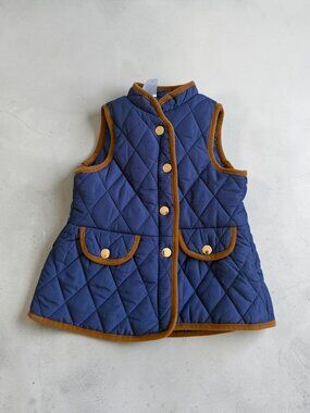 BLUE Baby Girls Quilted Vest Size 3T NEW NWT